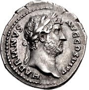 Denarius - Hadrian RESTITVTORI AFRICAE; Africa obverse image