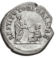 Denarius - Hadrian RESTITVTORI GALLIAE; Gallia, Rome, 130-133 reverse image