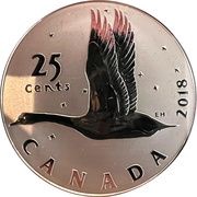 25 Cents In the name of George VI; Goose, Canada, 2018 reverse image