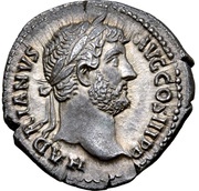 Denarius - Hadrian RESTITVTORI HISPANIAE; Hispania obverse image