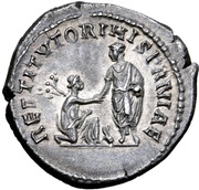 Denarius - Hadrian RESTITVTORI HISPANIAE; Hispania, Rome, 130-133 reverse image