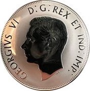 25 Cents In the name of George VI; Polar Bear obverse image