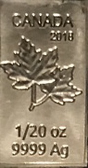 25 Cents - Elizabeth II Maple Flex Bar, Canada, 2018-2021 reverse image