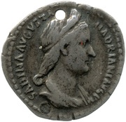 Denarius - Sabina INDVLGENTIA AVG P P COS III; Indulgentia obverse image