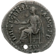 Denarius - Sabina INDVLGENTIA AVG P P COS III; Indulgentia, Rome, 130-133 reverse image