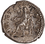 Denarius - Sabina PIETAS AVG; Pietas, Rome, 130-133 reverse image