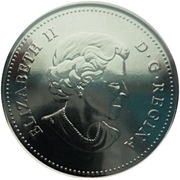 25 Cents - Elizabeth II Pachyrhinosaurus Canadensis obverse image