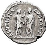 Denarius - Hadrian ADVENTVS AVGVSTI; Roma, Rome, 133-135 reverse image