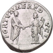 Denarius - Hadrian FORTVNAE REDVCI; Fortuna, Rome, 133-135 reverse image