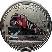 25 Cents - Elizabeth II CN Rail, Canada, 2019 reverse image