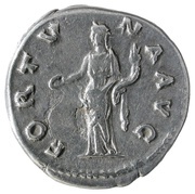 Denarius - Hadrian FORTVNA AVG; Fortuna, Rome, 133-135 reverse image