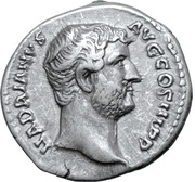 Denarius - Hadrian PIETAS AVG; Pietas obverse image
