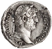 Denarius - Hadrian FELICITAS AVG; Felicitas obverse image