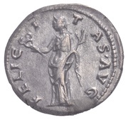 Denarius - Hadrian FELICITAS AVG; Felicitas, Rome, 133-135 reverse image