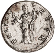 Denarius - Hadrian FELICITAS P R; Felicitas, Rome, 133-135 reverse image