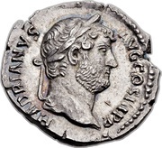Denarius - Hadrian SALVS AVG; Salus obverse image