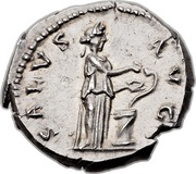 Denarius - Hadrian SALVS AVG; Salus, Rome, 133-135 reverse image