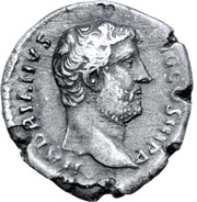 Denarius - Hadrian SALVS AVG; Salus obverse image