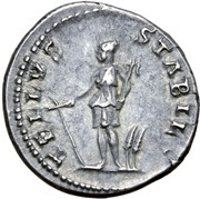 Denarius - Hadrian TELLVS STABIL; Tellus, Rome, 133-135 reverse image