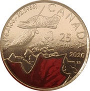 25 Cents - Elizabeth II Narwhal - Connecting Canada, Canada, 2020 reverse image
