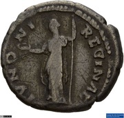Denarius - Sabina IVNONI REGINAE; Juno, Rome, 133-135 reverse image