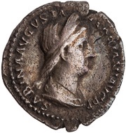 Denarius - Sabina VESTA; Vesta obverse image