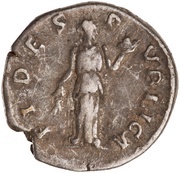 Denarius - Hadrian FIDES PVBLICA; Fides, Rome, 136 reverse image
