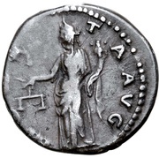Denarius - Hadrian MONETA AVG; Moneta, Rome, 136 reverse image