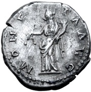 Denarius - Hadrian MONETA AVG; Moneta, Rome, 136 reverse image