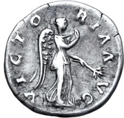Denarius - Hadrian VICTORIA AVG; Nemesis and Victory, Rome, 136 reverse image