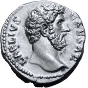Denarius - Lucius Aelius TR POT COS II CONCORD; Concordia obverse image