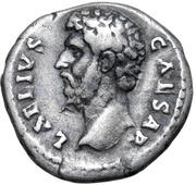 Denarius - Lucius Aelius TR POT COS II CONCORD; Concordia obverse image