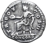 Denarius - Lucius Aelius TR POT COS II CONCORD; Concordia, Rome, 137 reverse image
