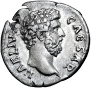 Denarius - Lucius Aelius TR POT COS II; Salus obverse image