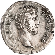 Denarius - Lucius Aelius TR POT COS II; Spes obverse image