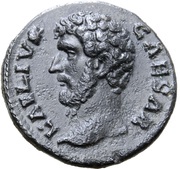 Denarius - Lucius Aelius TRIB POT COS II CONCORD; Concordia obverse image