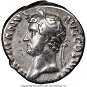 Denarius - Hadrian ANNONA AVG; Aequitas obverse image