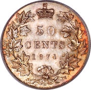 50 Cents - Victoria, Canada, 1870-1901 reverse image