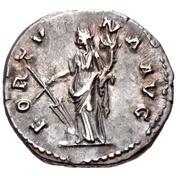 Denarius - Hadrian FORTVNA AVG; Fortuna, Rome, 137-138 reverse image