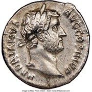 Denarius - Hadrian SALVS AVG; Salus obverse image