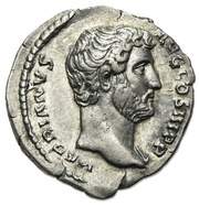 Denarius - Hadrian SALVS AVG; Salus obverse image