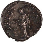 Denarius - Hadrian SALVS AVG; Salus, Rome, 137-138 reverse image