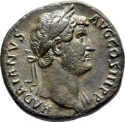 Denarius - Hadrian SALVS AVG; Salus obverse image