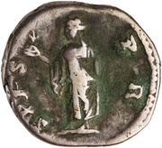 Denarius - Hadrian SPES P R; Spes, Rome, 137-138 reverse image