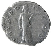 Denarius - Antoninus Pius TRIB POT COS; Diana, Rome, 138 reverse image