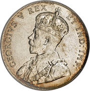 50 Cents - George V w/o "DEI GRATIA" obverse image