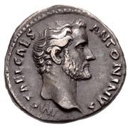 Denarius - Antoninus Pius TRIB POT COS; Minerva obverse image
