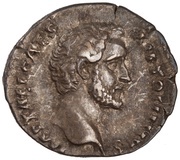 Denarius - Antoninus Pius TRIB POT COS; Pietas obverse image
