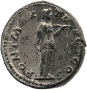 Denarius - Antoninus Pius PONT MAX TR POT COS; Diana, Rome, 138 reverse image