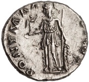Denarius - Antoninus Pius PONT MAX TR POT COS; Minerva and Victory, Rome, 138 reverse image